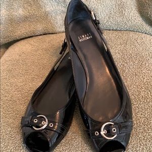 Patent flat Stuart Weitzman Blk size 11.5